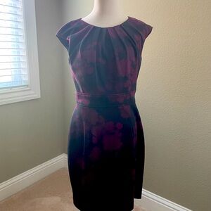 White House Black Market size 8 maroon and black dress